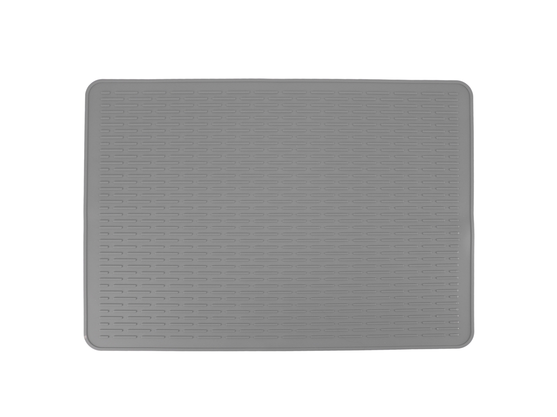 Tapete De Silicona Antiadherente Y Resistente Al Calor Para Secar Platos En La Encimera De La Cocina - Gris