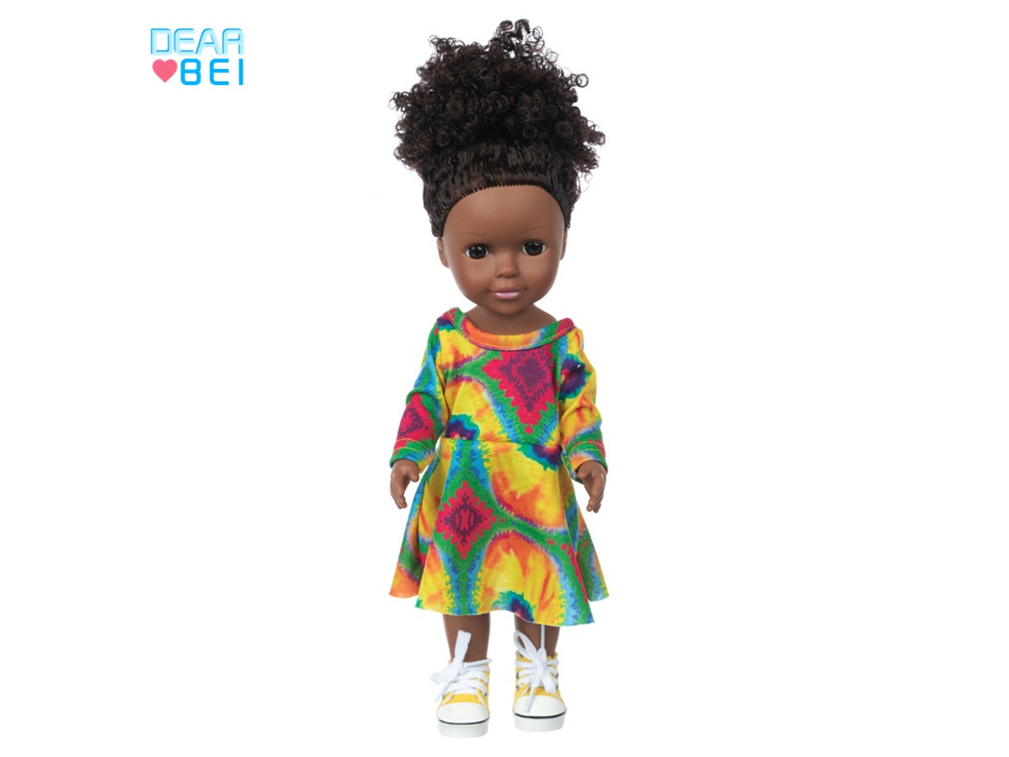 Muñeca De Vinilo De 35,5 Cm (14 Pulgadas), Piel Oscura Africana, Juguete Infantil, Bebé De Aspecto Realista.
