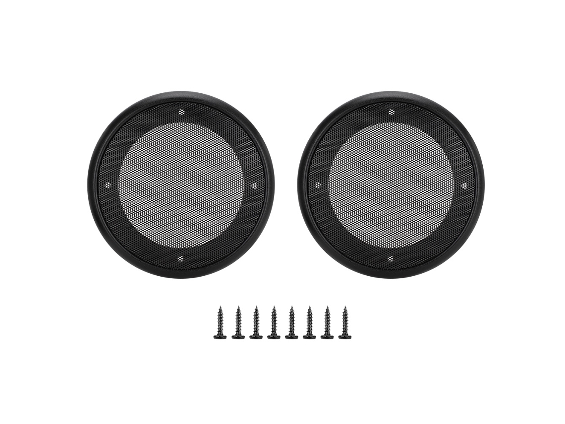 2 Cubiertas Decorativas Metálicas Para Altavoces, Circulares, De 4 Pulgadas, Negras