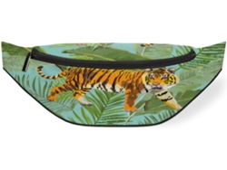 Riñonera Para Hombres Mujeres Niños Niñas Estampado Tropical Hojas Palmera Riñonera Deportes Senderismo Cor