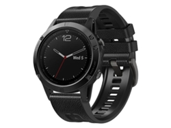 Bracelete Para Garmin (22mm) - Couro E Silicone - Liberação Rápida - Fivela De Aço Preta Preta