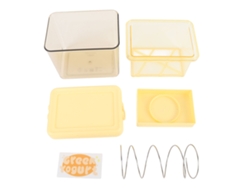 Colador Casero Para Yogur Griego Con Malla Fina, Separador De Suero De Leche Ps Hips Para Queso, 14,5 X 10,5 X 13,5 Cm, Amarillo.