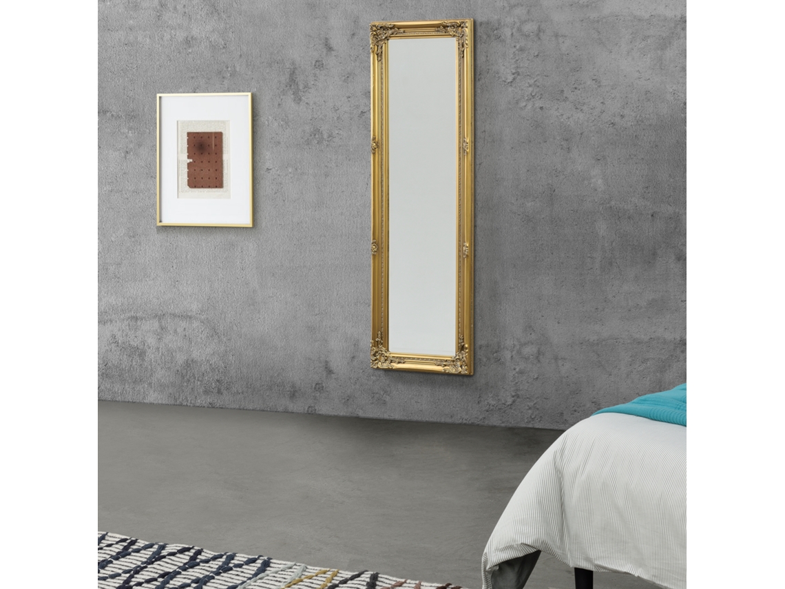 Espejo de Pared [EN.CASA] (Eucalipto - 132 x 42 x 3,5 cm - Dorado)
