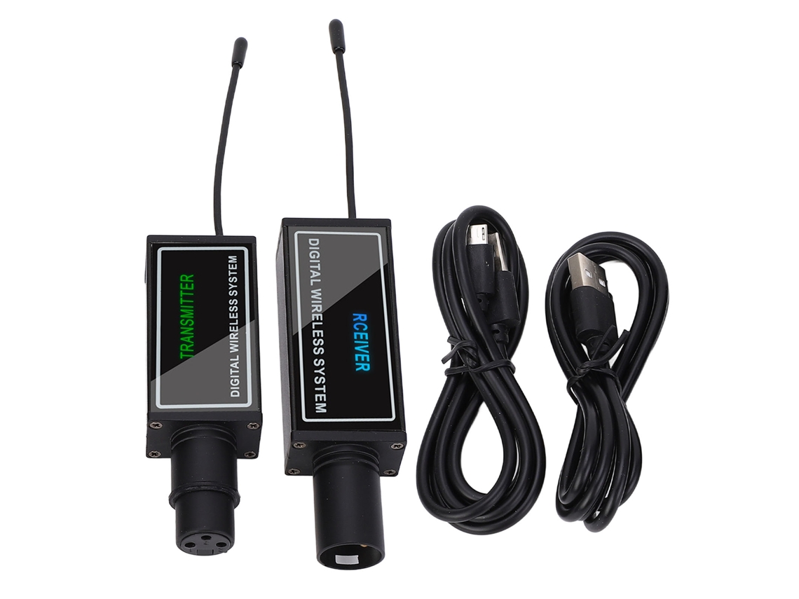 Micrófono Inalámbrico Uhf Recargable Por Usb, Transmisor Y Receptor Con Adaptador Xlr Para Mezclador Y Cámara.