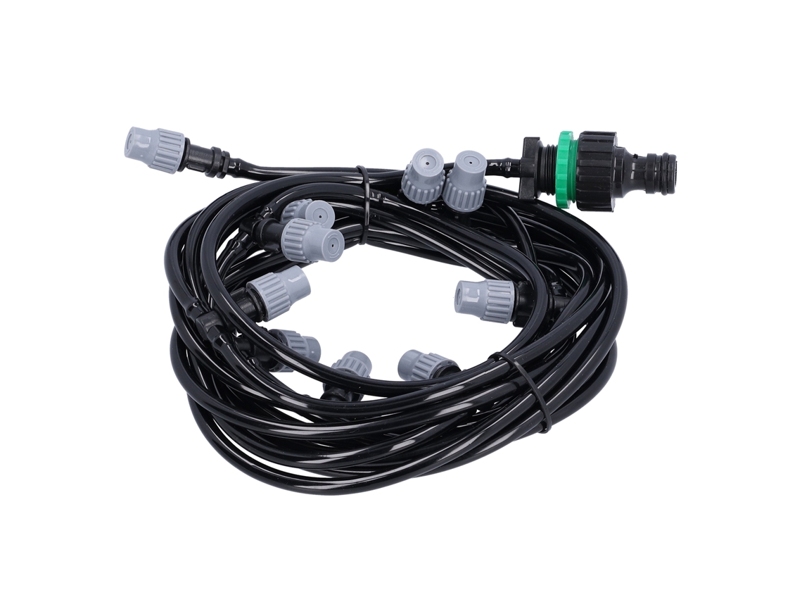 Kit De Riego De 10 M Con 10 Boquillas Pulverizadoras Para Jardín, Invernadero Y Patio.