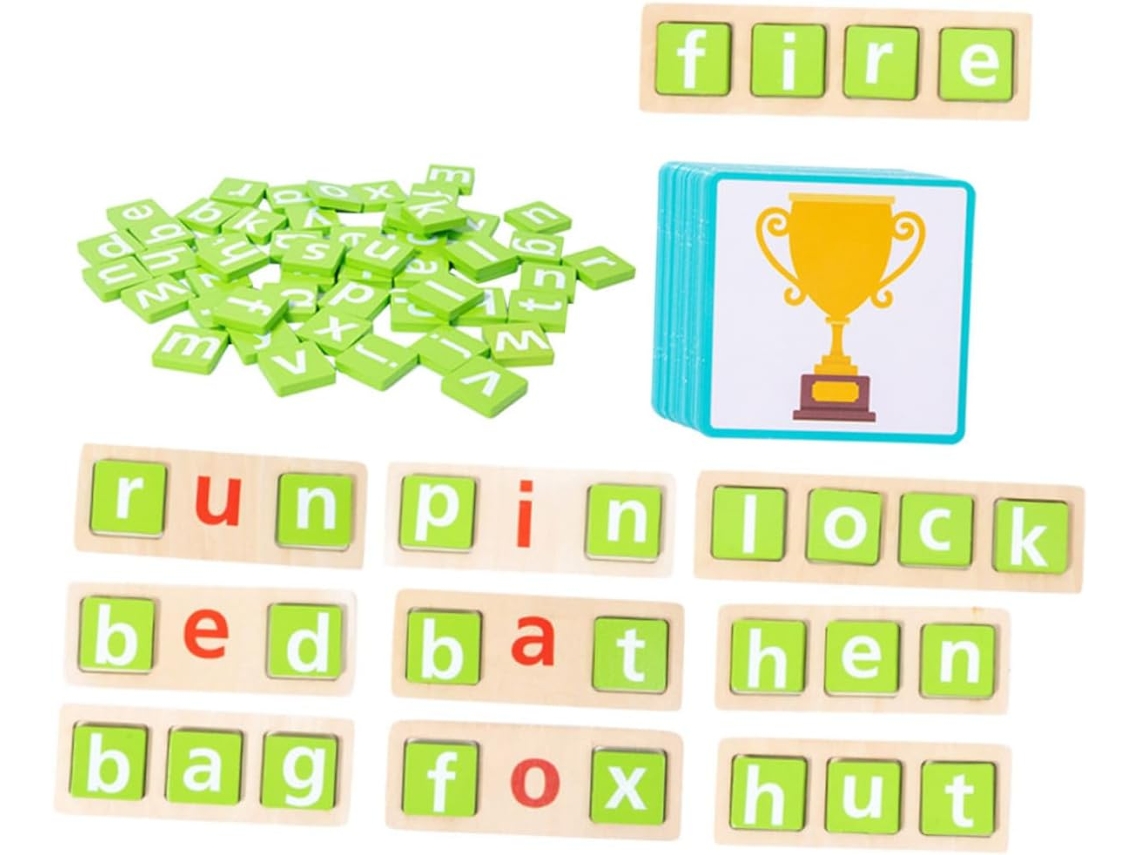 Juego De Rompecabezas De Letras Del Alfabeto Para Niños Pequeños, Juguete Educativo De Madera