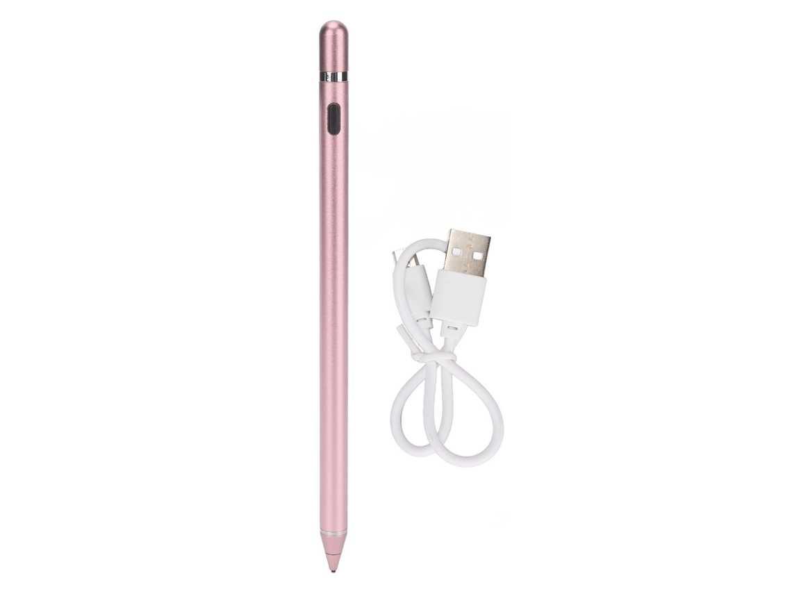 Lápiz óptico capacitivo USB con punta de cobre para móviles y tabletas, color oro rosa.
