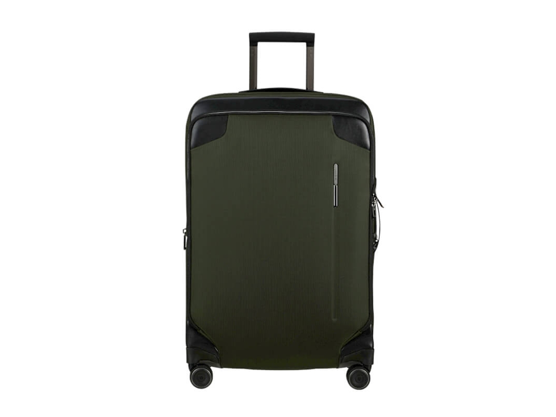 Maleta de viaje mediana Samsonite, 67 cm, 4 ruedas, color verde Splendix y negro
