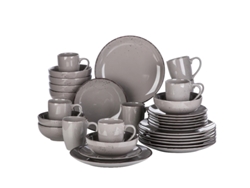 Juego de vajilla Vancasso Navia gris, platos de 27 cm, cuencos de 800 ml, 32 piezas OEM