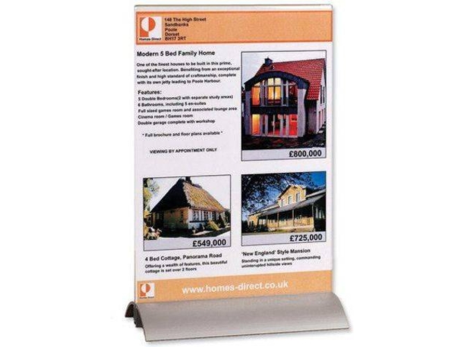 Pizarra de Avisos DURABLE PRESENTER A5 (10.7x23.7x8.5cm - Acrílico)