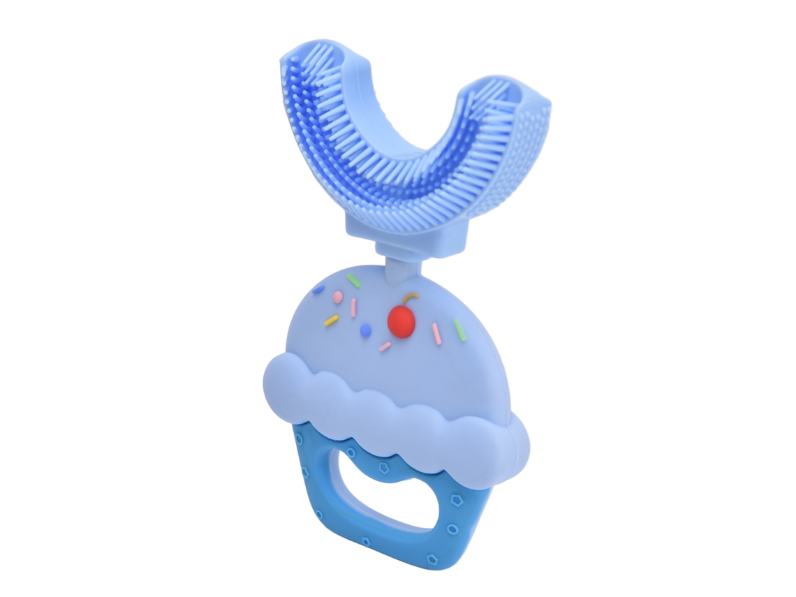 Cepillo De Dientes Portátil De Silicona Con Forma De U Y Diseño De Dibujos Animados Para Niños De 2 A 6 Años.