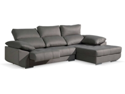 Sofá Chaise Longue BAZAR MONDIALE Harbor (Gris - Madera, Tejido - 297x95x110 cm)