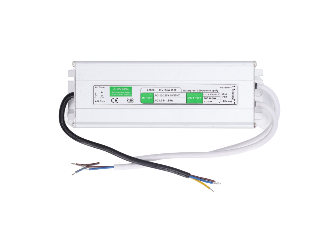 Fuente De Alimentación Led 100w 12v Dc Convertidor Driver Para Tiras Led Entrada Ac 100-260v