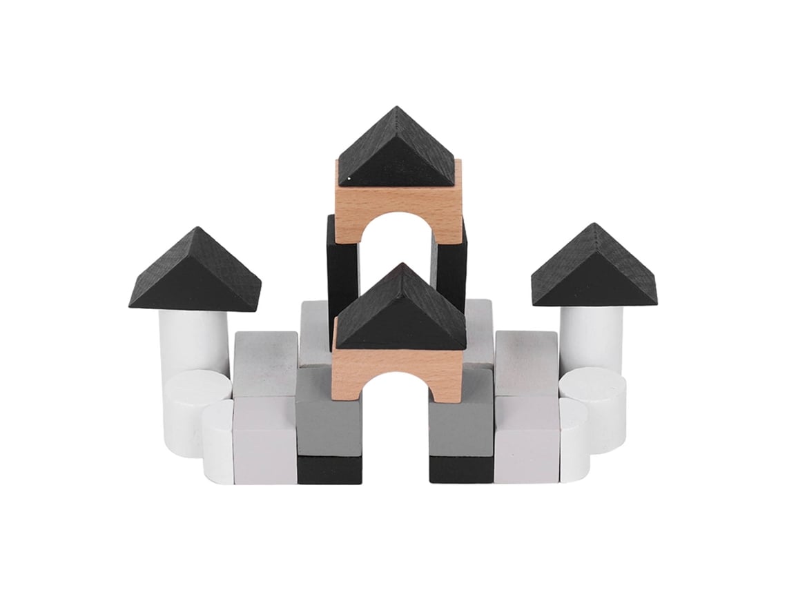 Ats-conjunto De Bloques De Madera Educativos Juego De Apilar Construcción Juguetes Para Niños Y Niñas