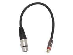 Cable Xlr Hembra A Av Hembra De 30 Cm Con Adaptador De 6 Mm Para Mezclador, Micrófono Y Amplificador.