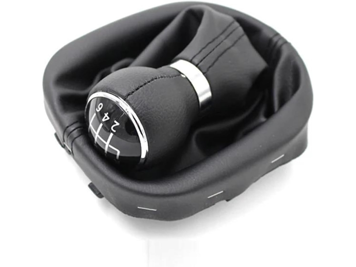 Pomo De Palanca Cambios Cuero Para Automóvil 5 Y 6 Velocidades Con Funda Caddy Ii 2 Mk2 2004-2009 (6