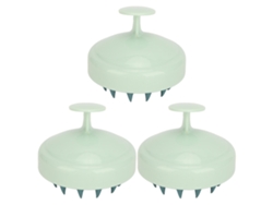 3pcs Massagem De Cabeça Silicone Escova De Shampoo Para Remoção De Cascas A Prova D'água Para Cuidado Capilar Homens Mulheres