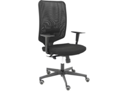 Silla de Escritorio Operativa PYC Ossa N Negro con ruedas antiarañazos (Brazos Ajustables - Malla)