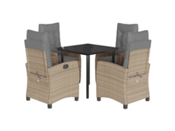 Maison Exclusive - Set Comedor De Jardín 5 Pzas Con Cojines Ratán Sintético Beige