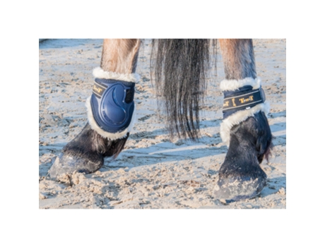 Protectores de menudillos de piel de oveja para caballos T de T Design
