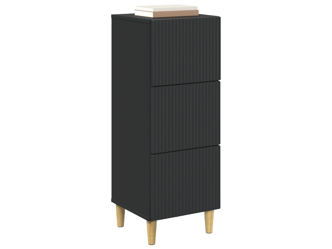 Maison Exclusive - Cajonera Negro 33 X 34,5 X 90 Cm Madera De Ingeniería