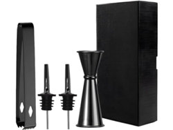 Juego Coctelería Profesional Acero Inoxidable 304 Pinzas Para Hielo, Boquilla Vertedora Vaso