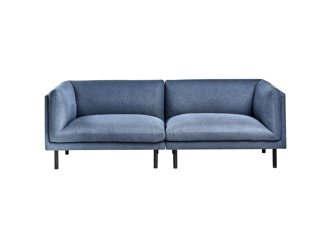 Sofá 3 Plazas Poliester Azul Beliani Vorgod 221x84x76