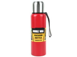 Botella térmica de acero inoxidable 18/8 con aislamiento al vacío de 1000 ml, libre de BPA, color rojo Gusshious