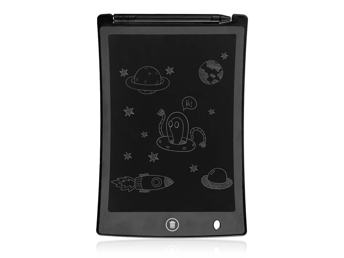 Tableta de escritura LCD portátil de 8,5 pulgadas, 15 x 0,6 x 22 cm, color negro