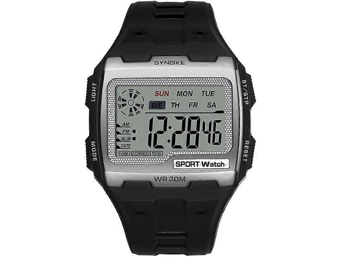 Reloj deportivo Synoke Square Sarge para hombre con pantalla luminosa y multifunción para actividades al aire libre Hengrongshen