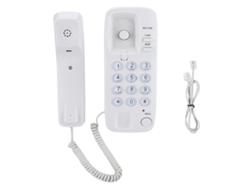 Teléfono Fijo Blanco De Pared Sin Identificador De Llamadas Para Hoteles Y Familias.