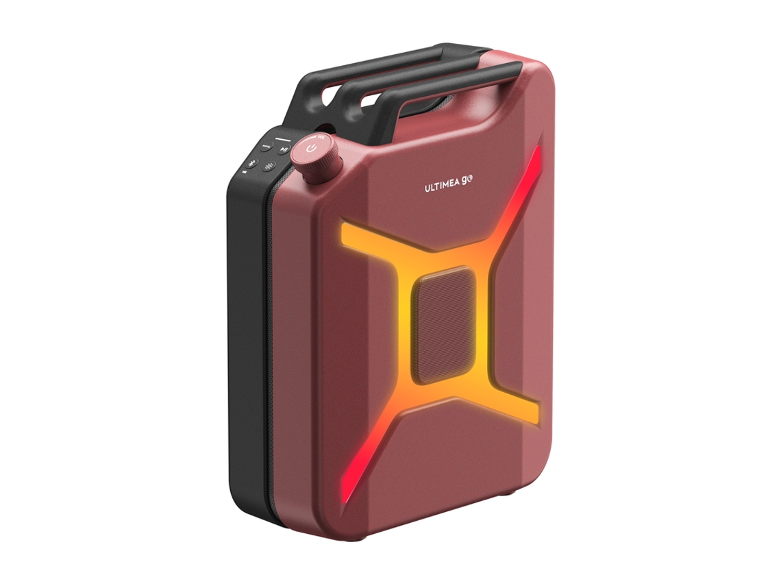 ULTIMEA Go Bocina Portátil Bluetooth, 300w Partybox Inalámbrico Con Refuerzo De Graves, Sonido Estéreo Tws, Modo Auracast (rojo Y Negro)