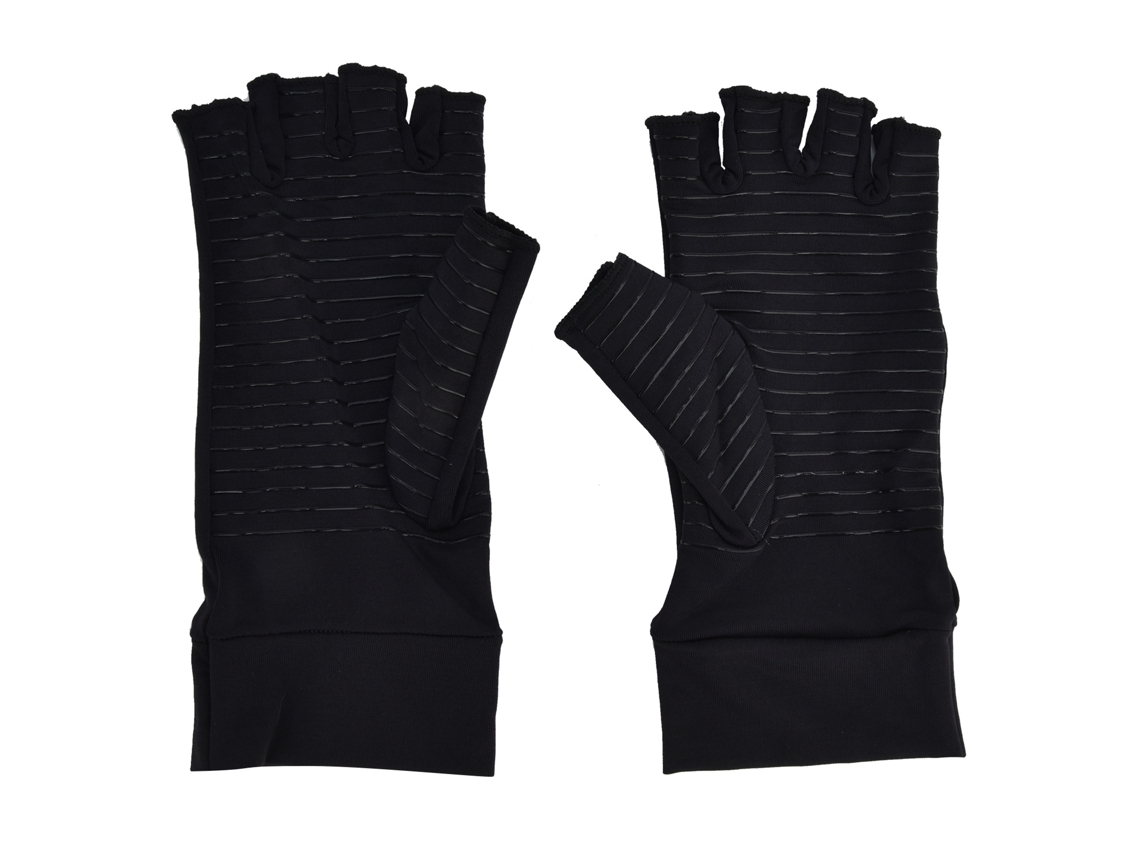 Guantes De Compresión Para Artritis Con Cobre, Reducen El Dolor De Manos, Recuperación De Medio Dedo, Unisex.