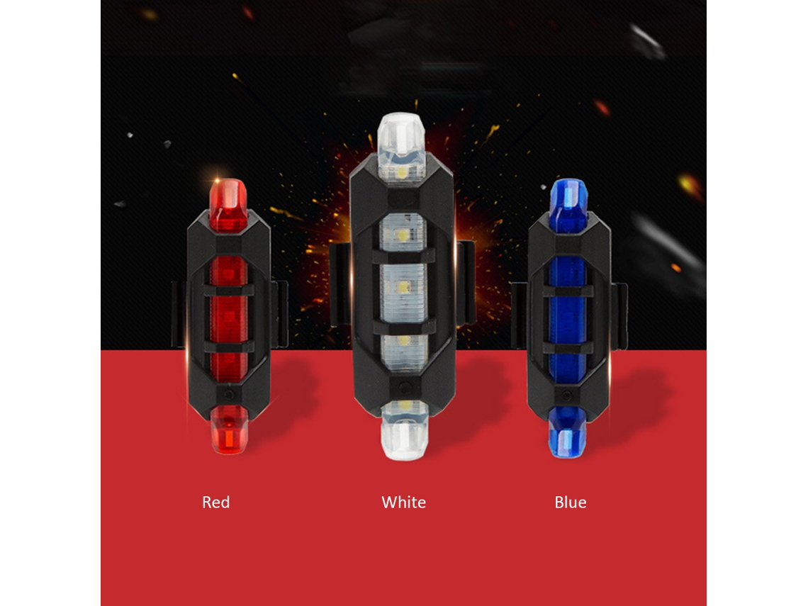 Luz Trasera Led Recargable Por Usb Para Bicicleta Con 4 Modos De Iluminación, Diseño Resistente Al Agua Y Batería De 160 Mah.