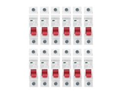 12pcs Interruptor De Circuito Mcb Dz47-63z Dc250v 1p 63a Protección Para Fotovoltaica