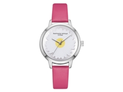 Reloj De Pulsera De Cuarzo Sencillo E Informal Para Mujer De Lvpai Con Correa De Pu Rosa Claro.