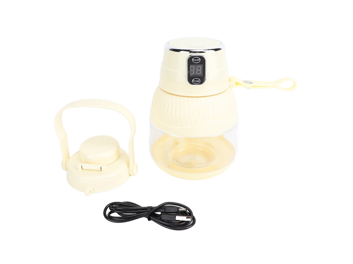 Copo De Sumo Portátil Sem Fio Batedeira Elétrica Multifuncional 600ml Para Casa Escola Escritório