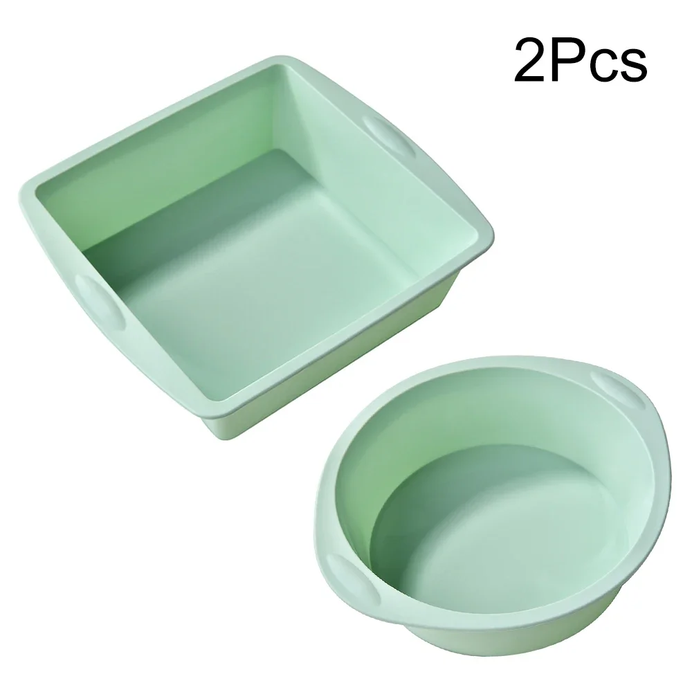 (juego De Dos Piezas Verde) Moldes De Silicona, Adecuados Para Hacer Pasteles Y Postres, Accesorios Para Hornear.