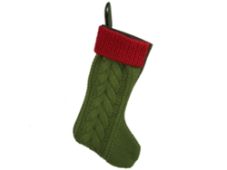 Colgante decorativo de calcetín navideño verde - Regalo de Navidad