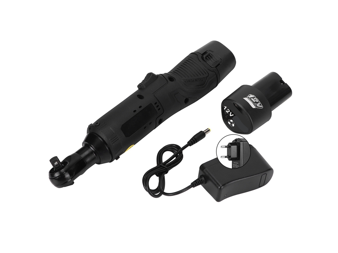 Llave De Carraca Eléctrica De 12 V, Ángulo De 90°, Multifuncional, 3/8 De Pulgada, De Metal Con Led