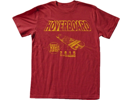 Camiseta Unisexo DEEPSTONE Hoverboard Back To The Future Rojo (S)