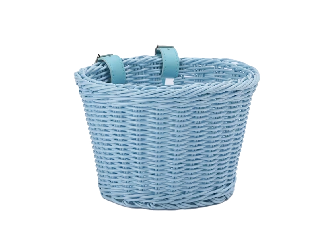 Cesta de bicicleta infantil de plástico 21x16x16 cm Azul