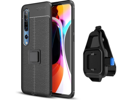 Funda Xiaomi Mi 10 Rugged Leather con Soporte de Cintura Negro