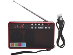 Radio FM con Bluetooth, antena, ranura para tarjeta de memoria y puerto USB, compatible con FM 87.5-108 MHz. SFUSHOS