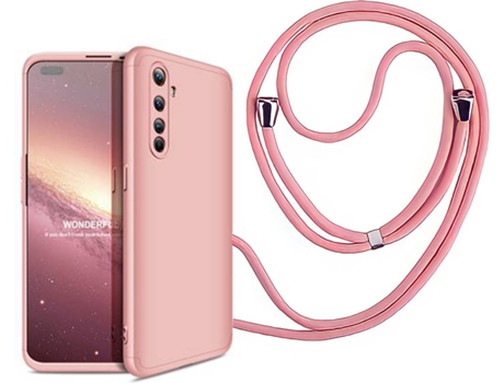 Funda Realme X50 Pro Slim Armor 360º con Collar Rosa