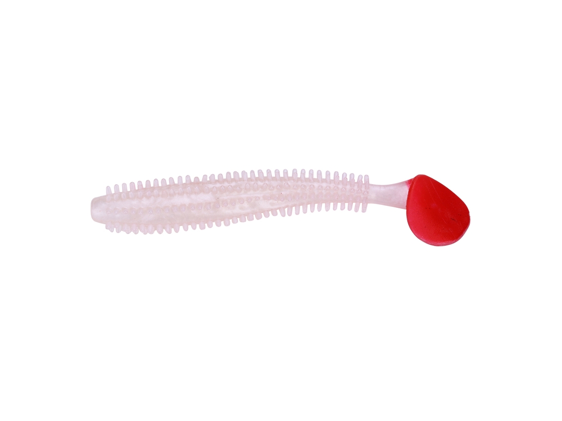 Isca Mole De Atração Cucumbeiro De Cauda Em T (conjunto De 5 Peças, Branco 9cm 4g) Para Água Salgada E Doce.