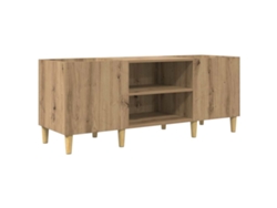 Maison Exclusive - Mueble Para Discos De Vinilo Roble Artesanal 121 X 38 X 48 Cm