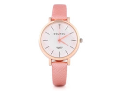 Reloj De Pulsera Analógico De Cuarzo Para Mujer Lvpai Con Brazalete Redondo De Aleación, Color Dorado.