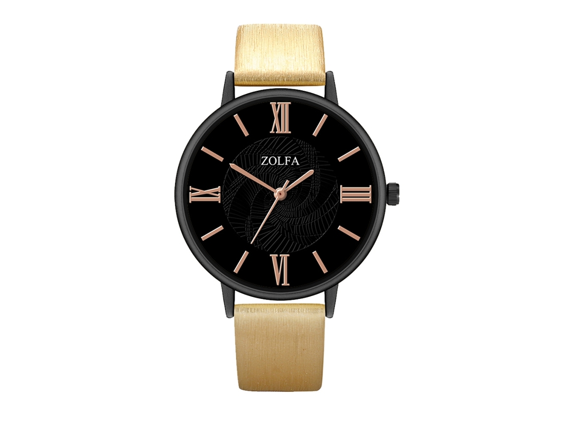 Reloj De Pulsera Analógico De Aleación Con Esfera Redonda, Movimiento De Cuarzo, Moderno Para Hombre Y Mujer (dorado)