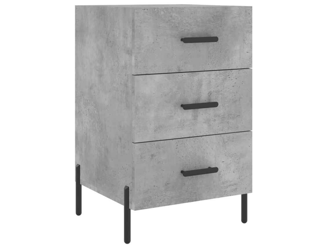 Maison Exclusive - Mesita De Noche Madera De Ingeniería Gris Hormigón 40x40x66 Cm